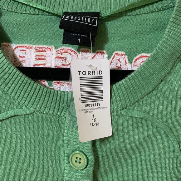 Torrid Bride of Frankenstein Sweater Shrug Button Down SOLD OUT - Picture 12 of 12